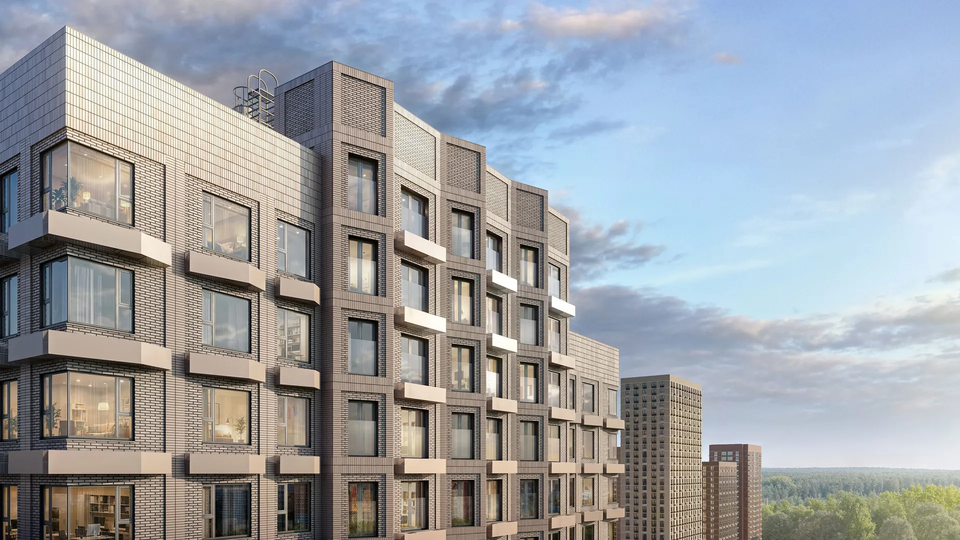 Новостройка: Мичуринский парк от застройщика ПИК, Очаково-Матвеевское — визуализация жилого комплекса (фото 1)