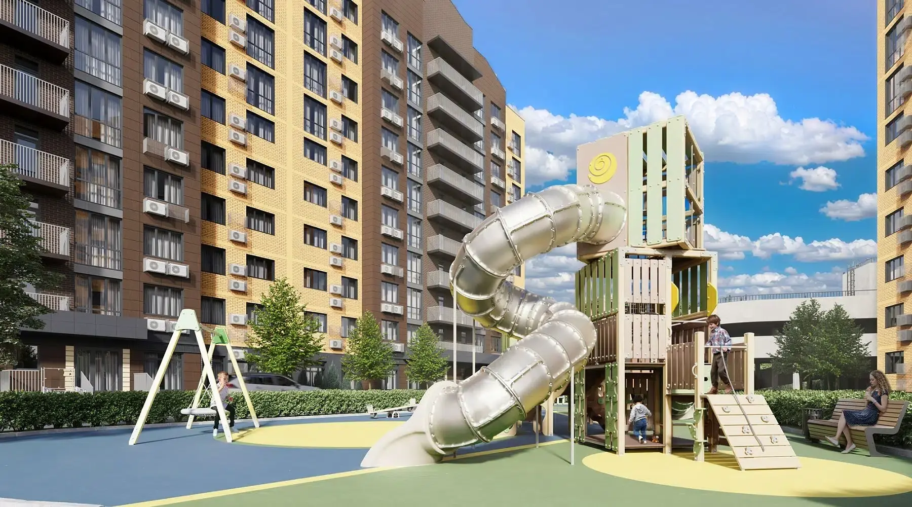 Новостройка: Ритм от застройщика Метрикс Develoрment, пгт Яблоновский — визуализация жилого комплекса (фото 3)