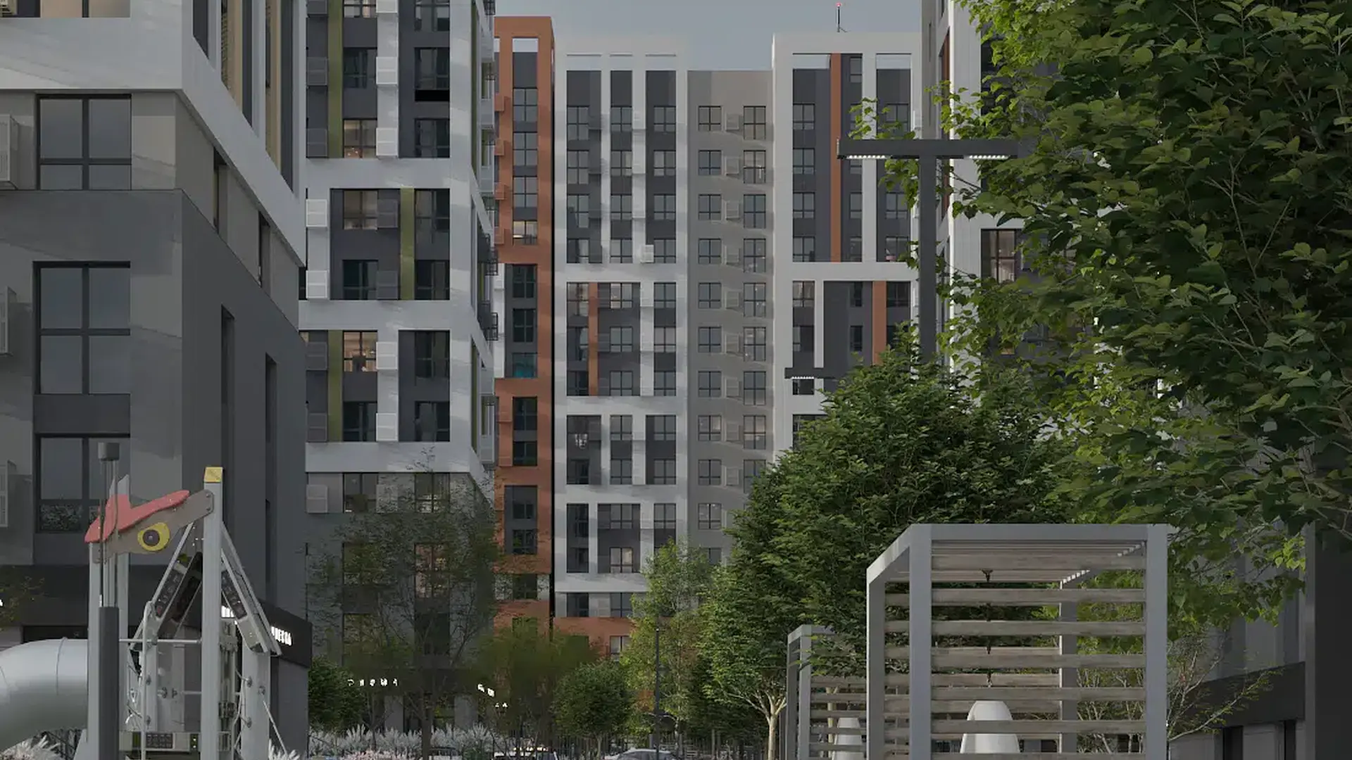 Новостройка: Лермонтов парк от застройщика Parade Development, Джуца п. — визуализация жилого комплекса (фото 7)