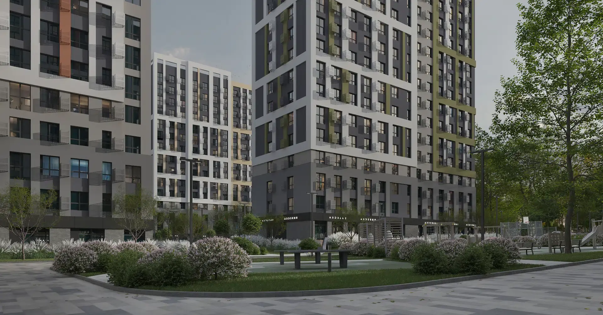 Новостройка: Лермонтов парк от застройщика Parade Development, Джуца п. — визуализация жилого комплекса (фото 6)
