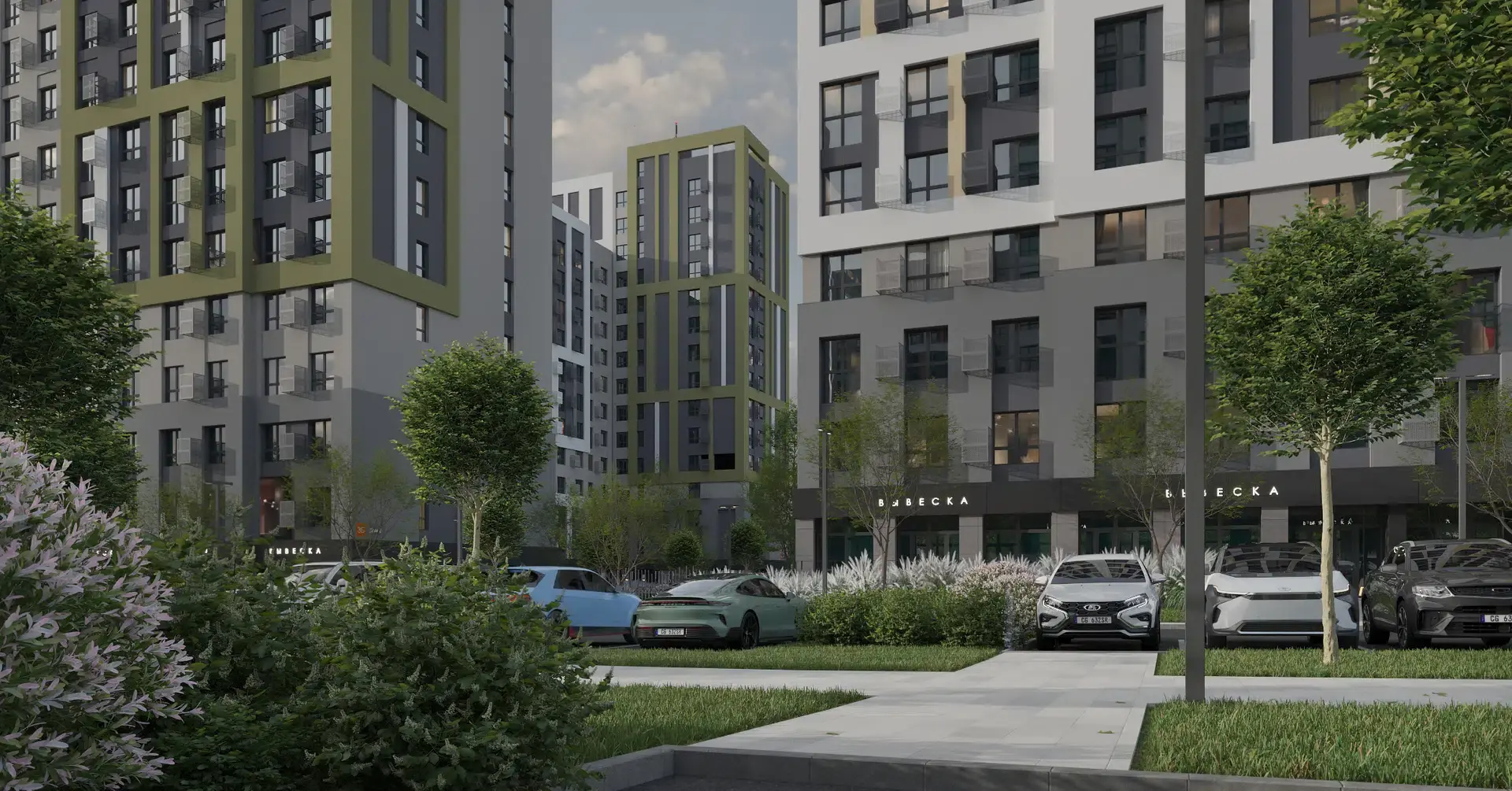 Новостройка: Лермонтов парк от застройщика Parade Development, Джуца п. — визуализация жилого комплекса (фото 8)