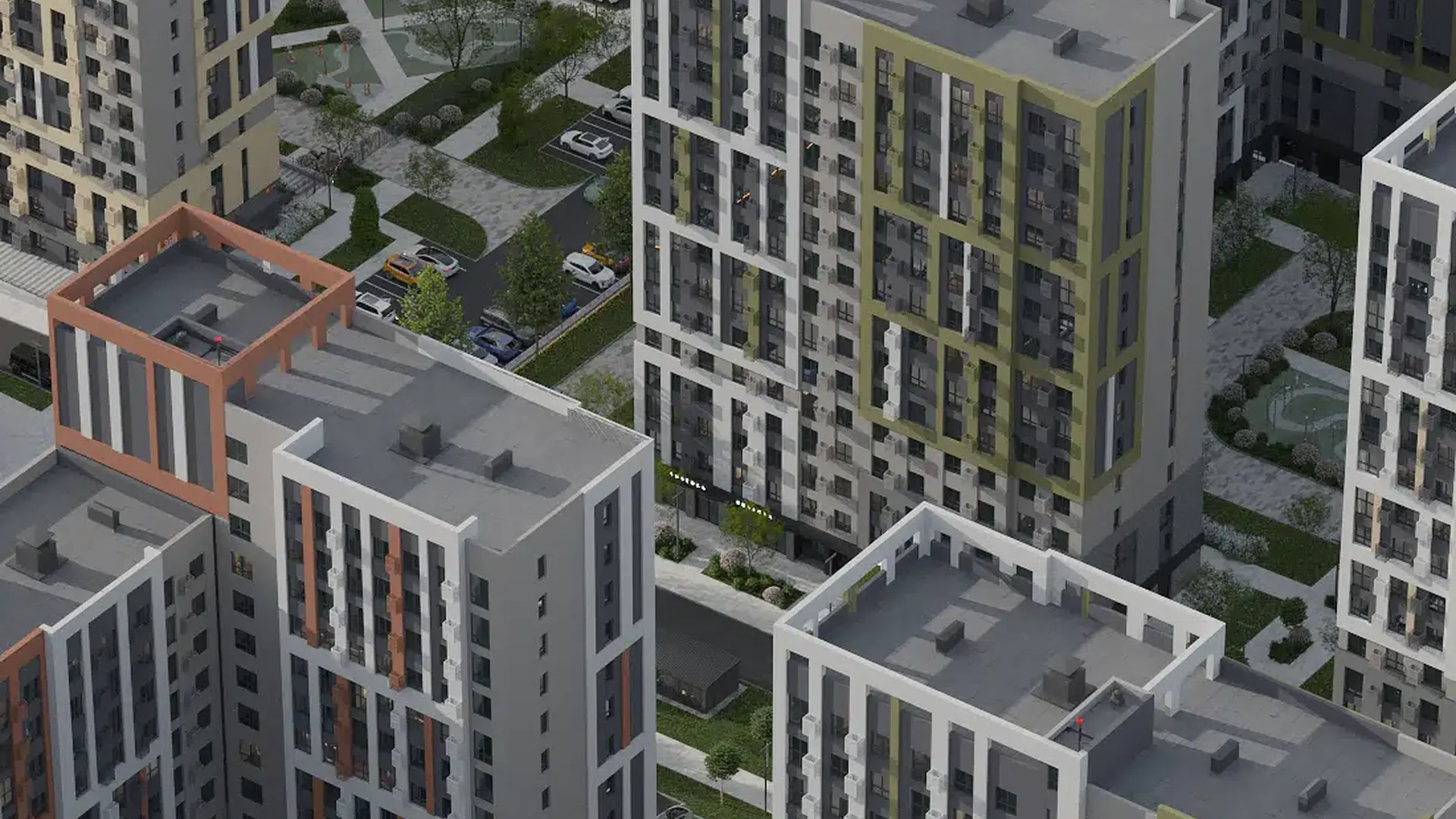 Новостройка: Лермонтов парк от застройщика Parade Development, Джуца п. — визуализация жилого комплекса (фото 11)