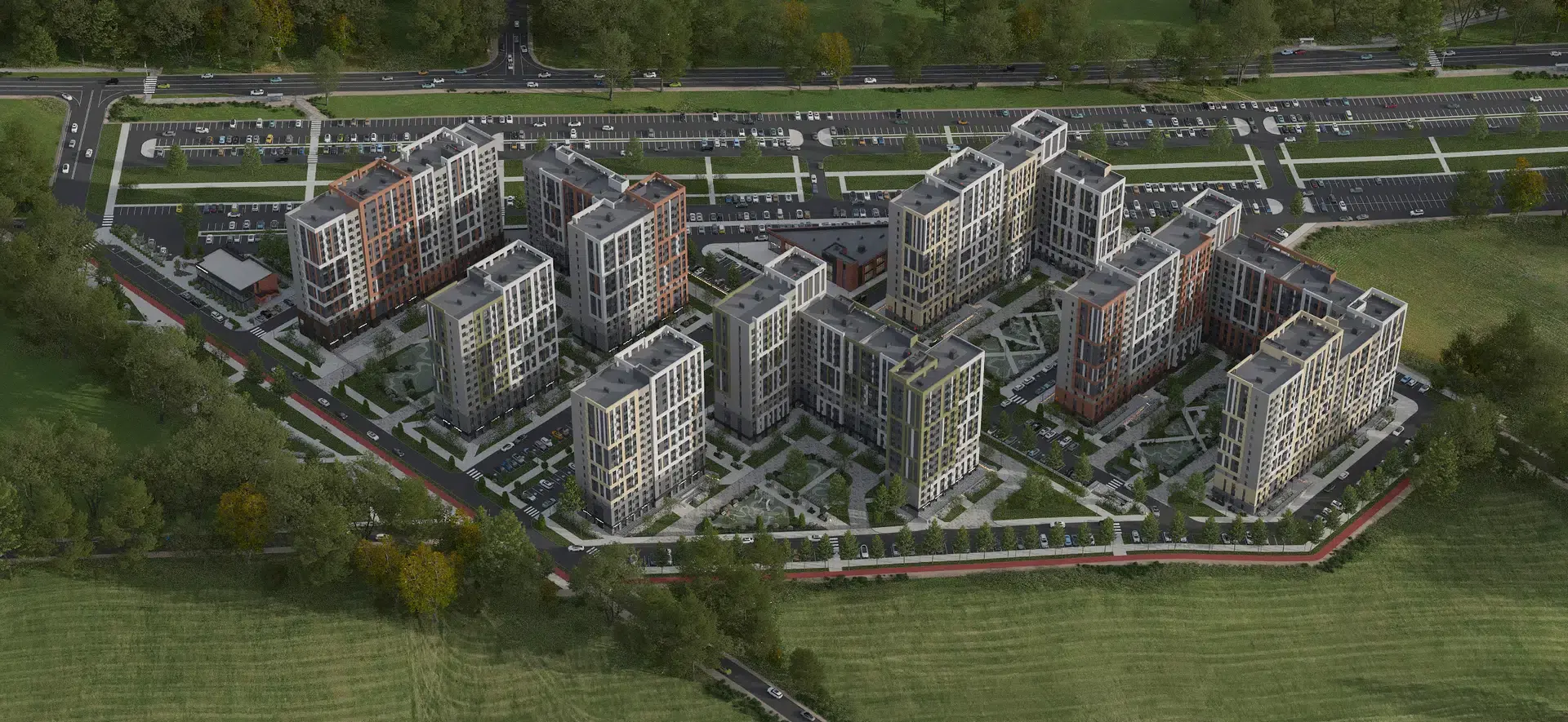 Новостройка: Лермонтов парк от застройщика Parade Development, Джуца п. — визуализация жилого комплекса (фото 10)