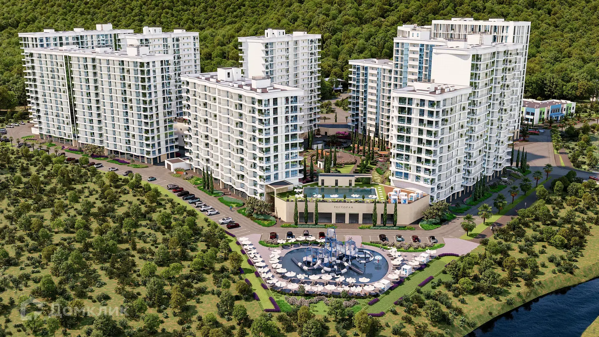 Новостройка: Сан Хилс Ольгинка от застройщика Метрикс Develoрment, Ольгинка с. — визуализация жилого комплекса (фото 1)