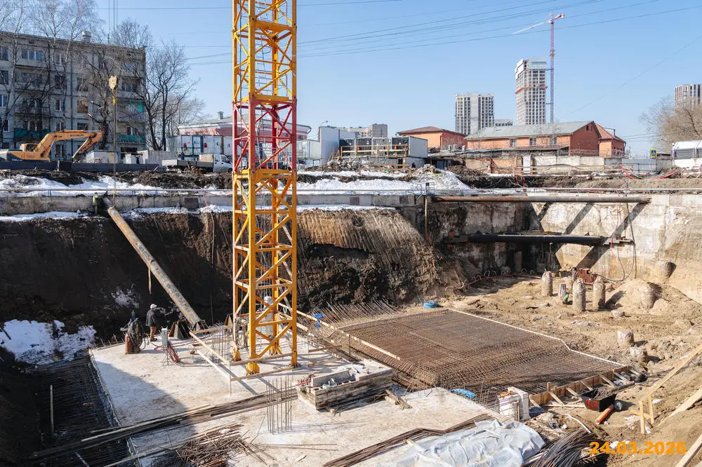 Ход строительства новостройки Пейв от застройщика Forma: фото за Март,2026 — (фото 1)