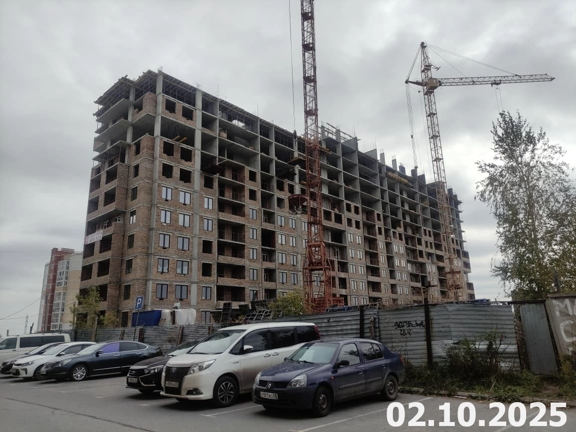 Ход строительства новостройки Успех от застройщика Домострой (Омск): фото за Октябрь,2025 — (фото 1)