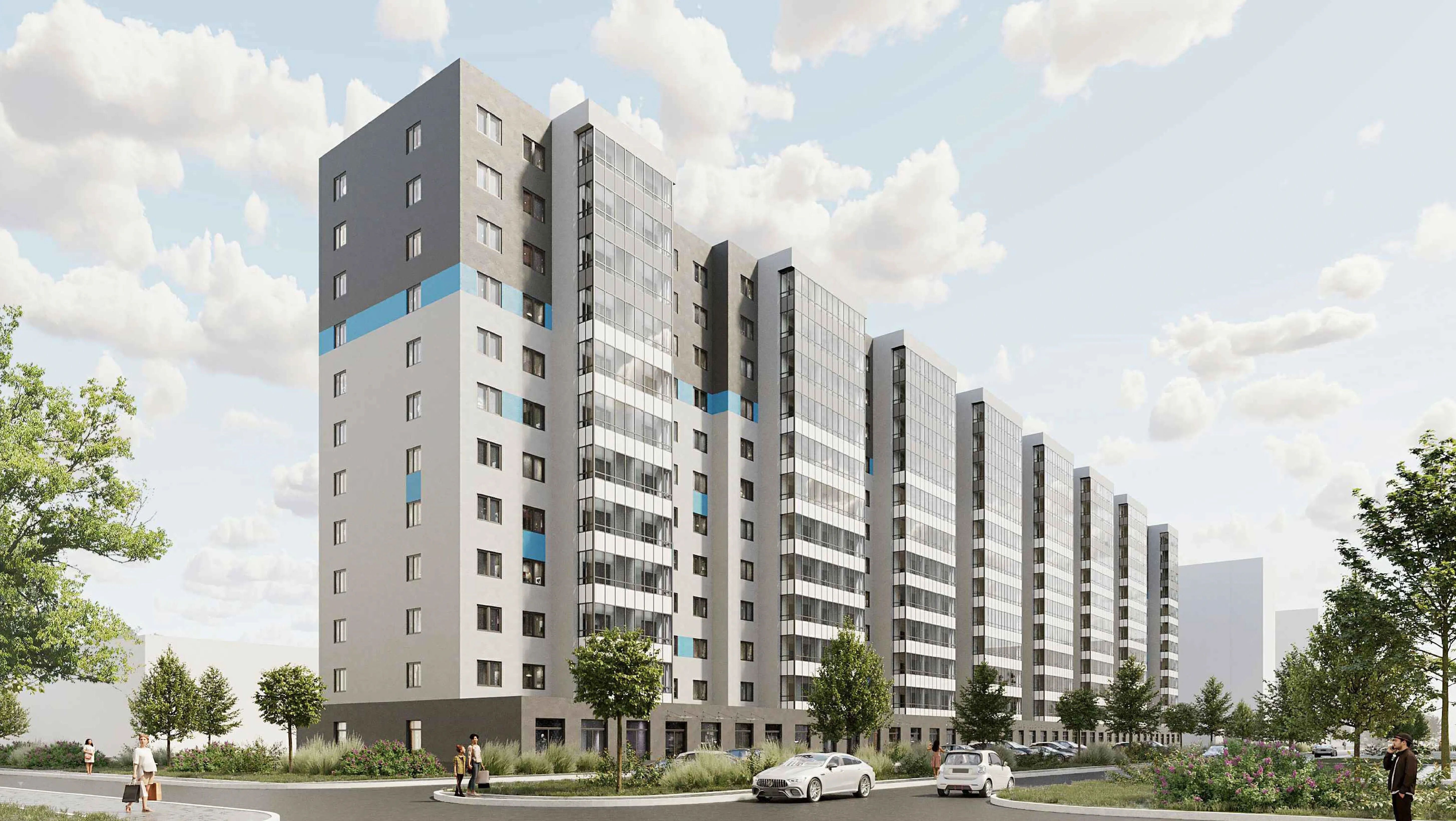Планировка: 2-комн. квартира 56.08 м² в новостройке Меридиан Шушары