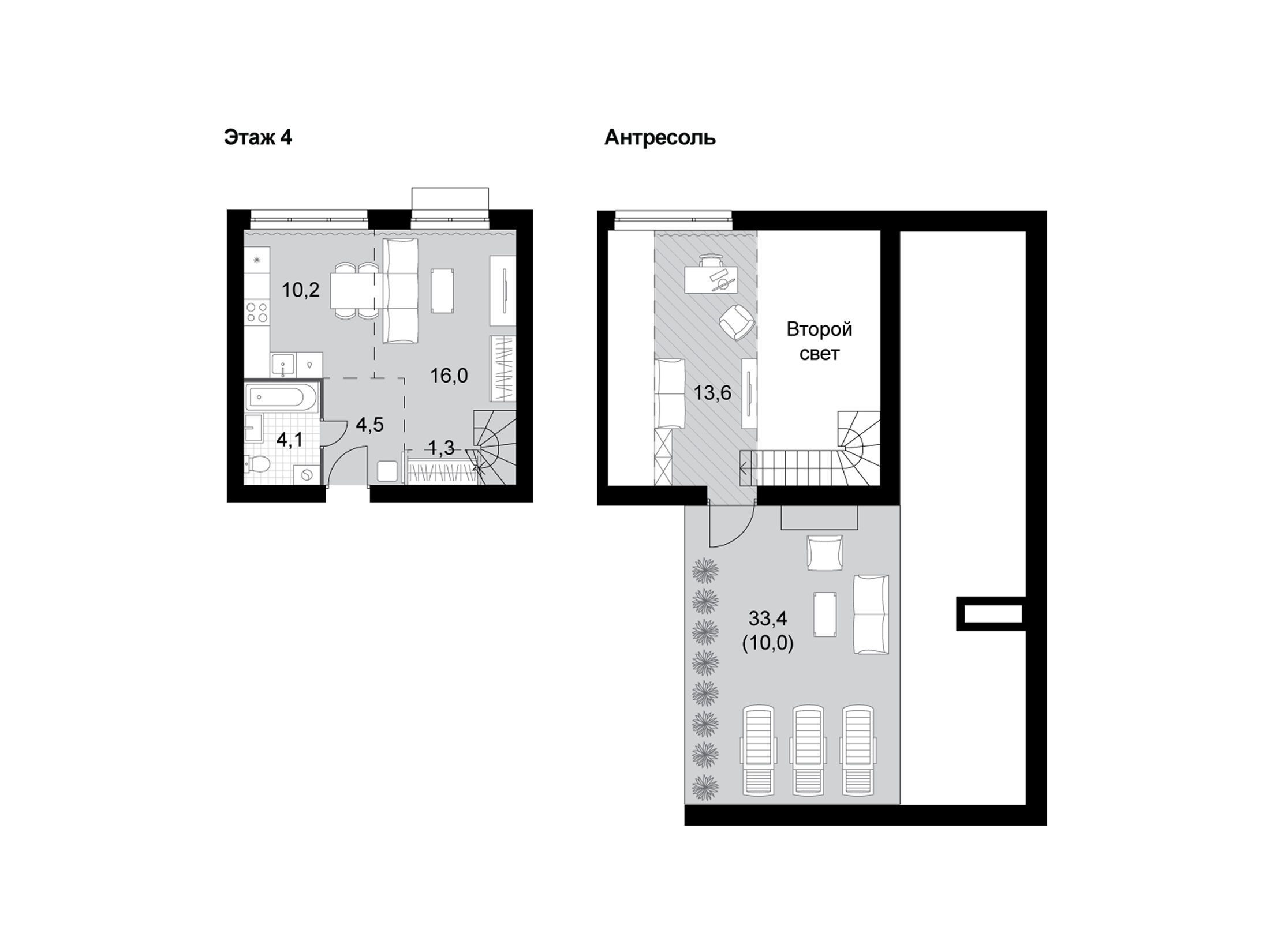 Планировка: 2-комн. квартира 59.70 м² в новостройке ЖК Дубровицы клаб