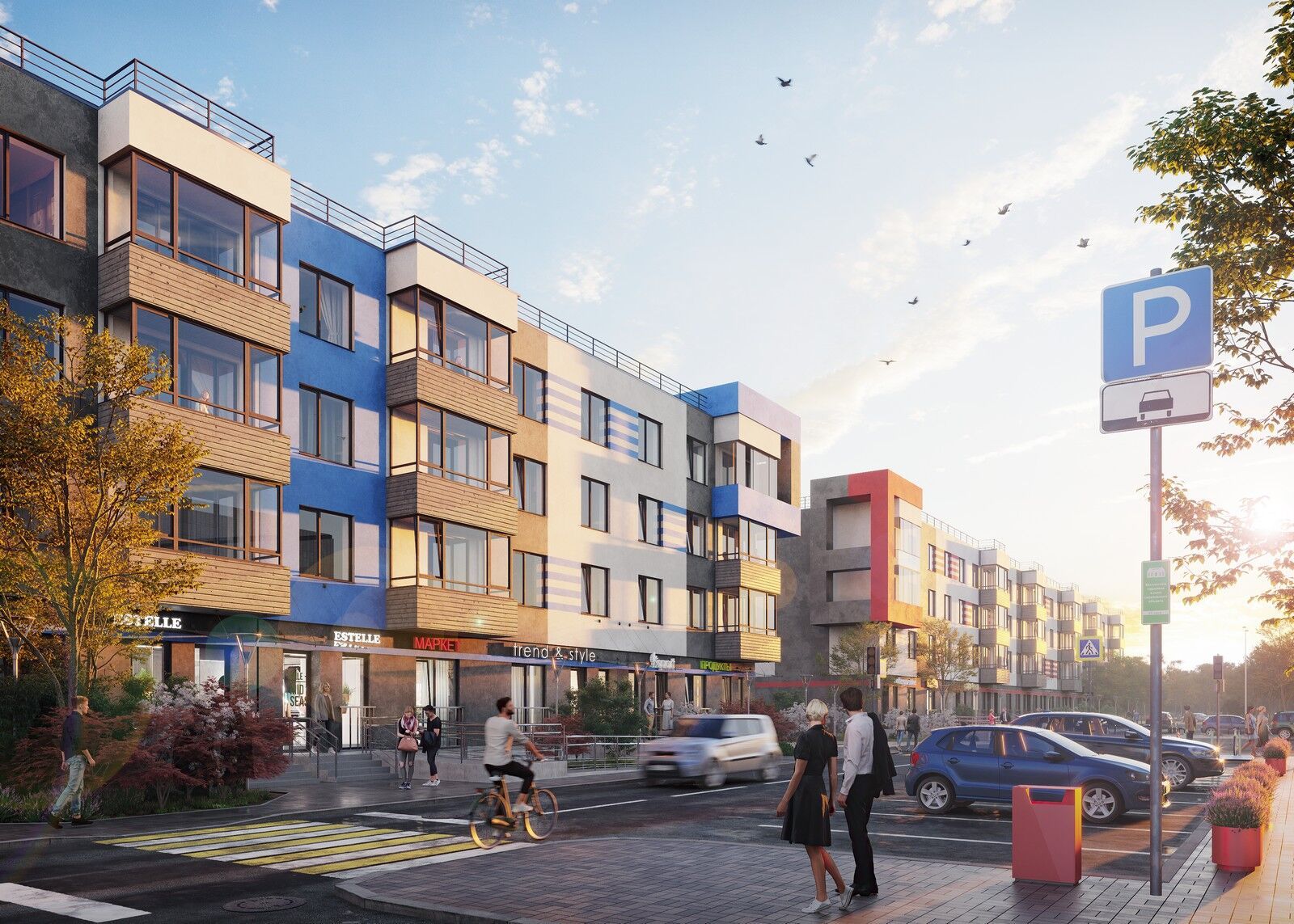 Планировка: 1-комн. квартира 39.00 м² в новостройке Верево-Сити