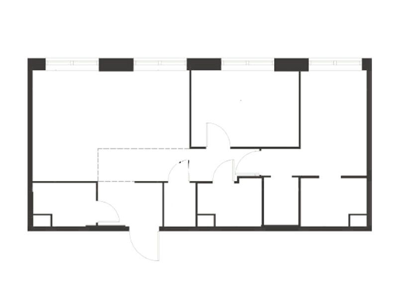 Планировка: 2-комн. квартира 69.80 м² в новостройке Воксхолл