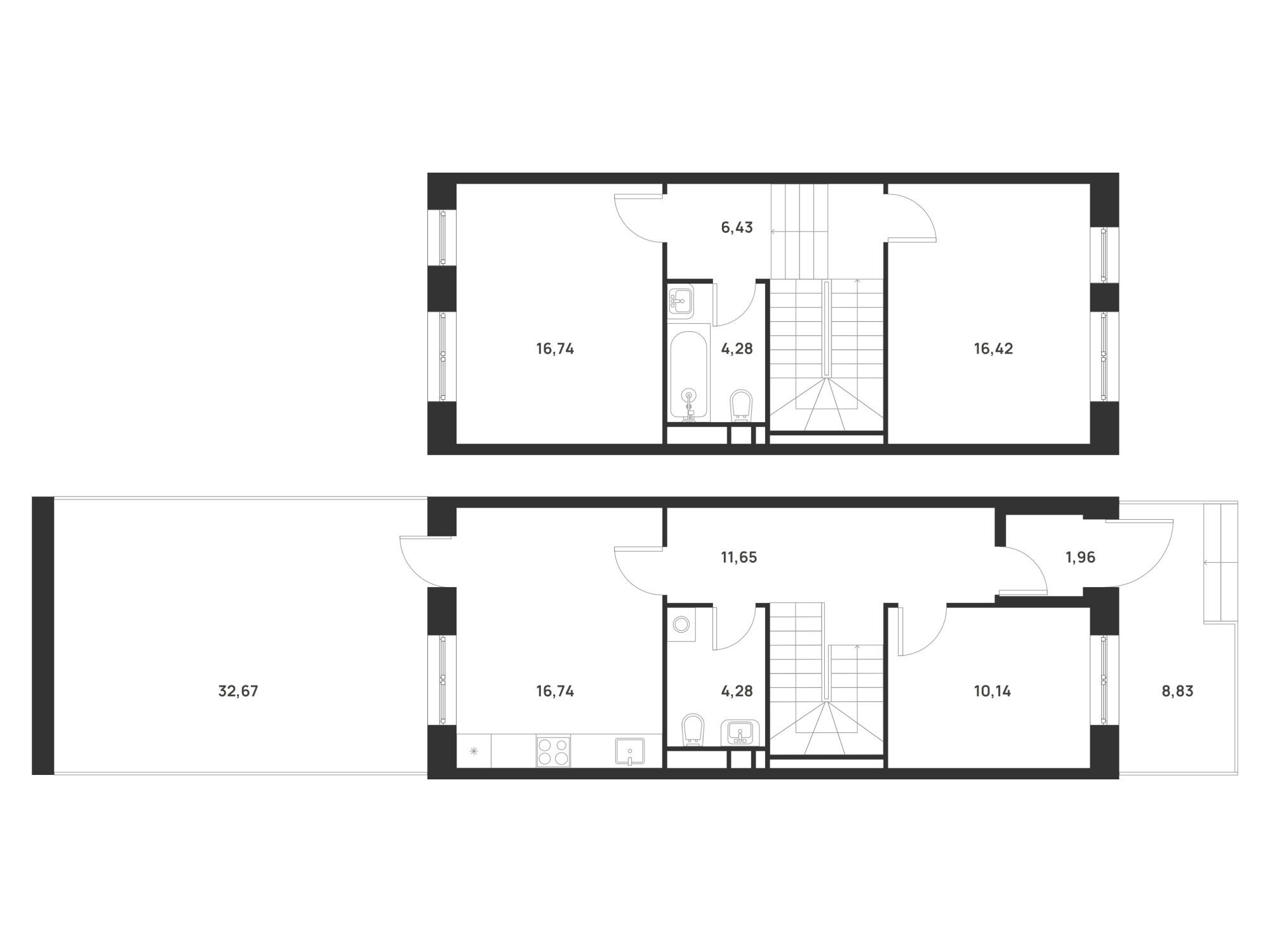 Планировка: 3-комнатная квартира 130.10 м² в новостройке ЖК Талисман на Рокоссовского