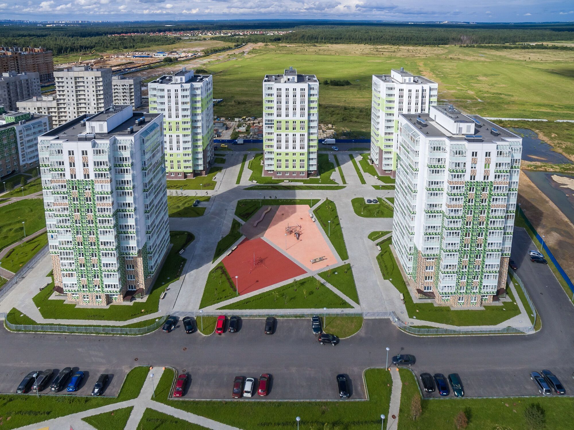 Планировка: Студия 31.70 м² в новостройке Янила Кантри