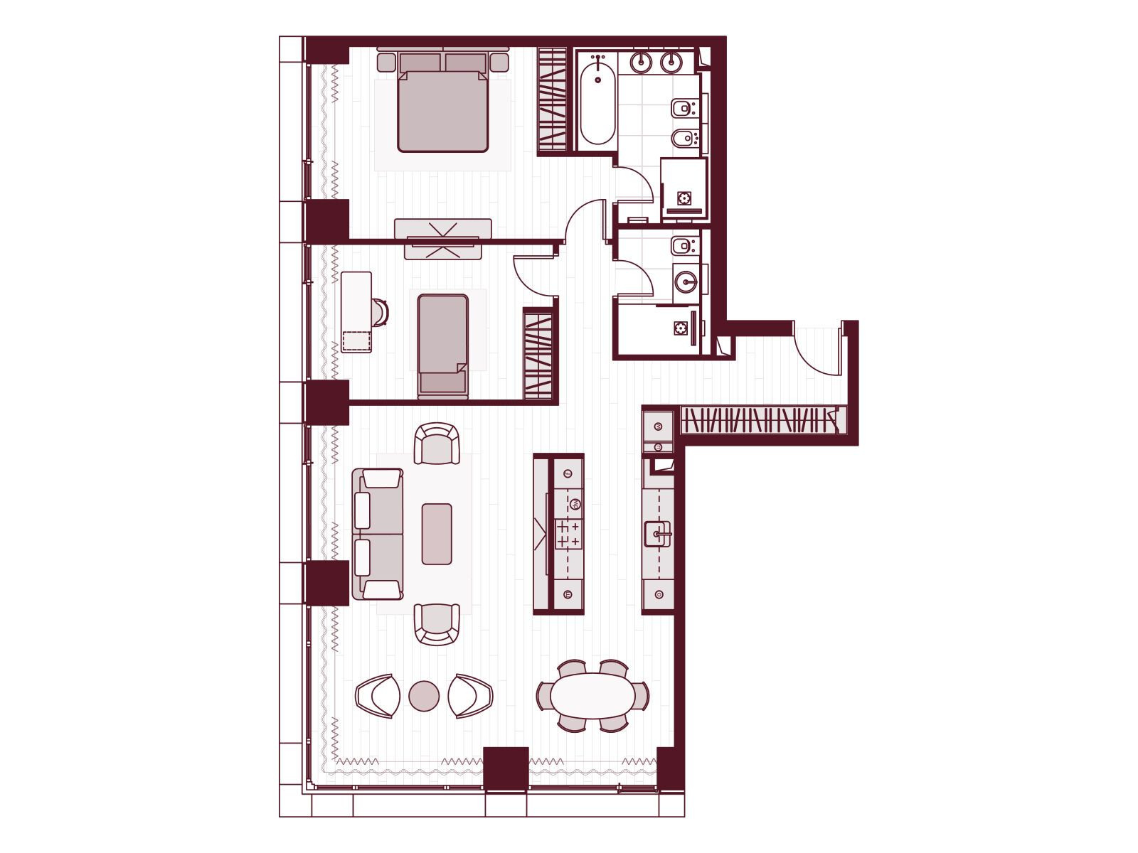 Планировка: 3-комн. квартира 108.50 м² в новостройке ЖК Прайм Парк
