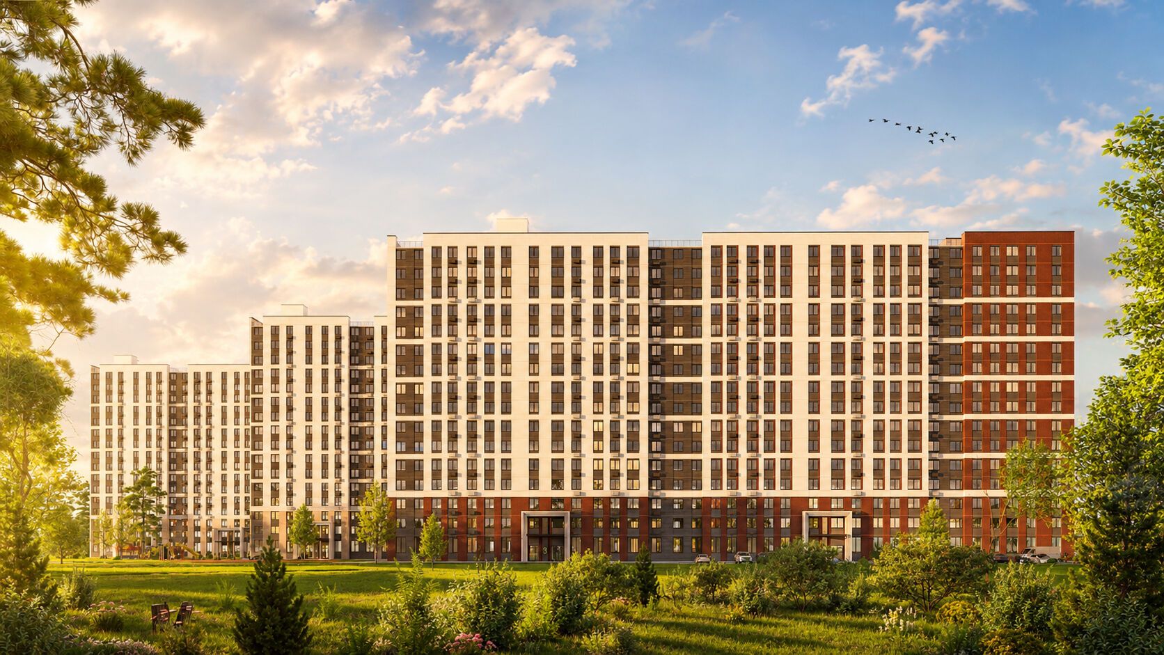 Планировка: 2-комн. квартира 51.35 м² в новостройке Парковый