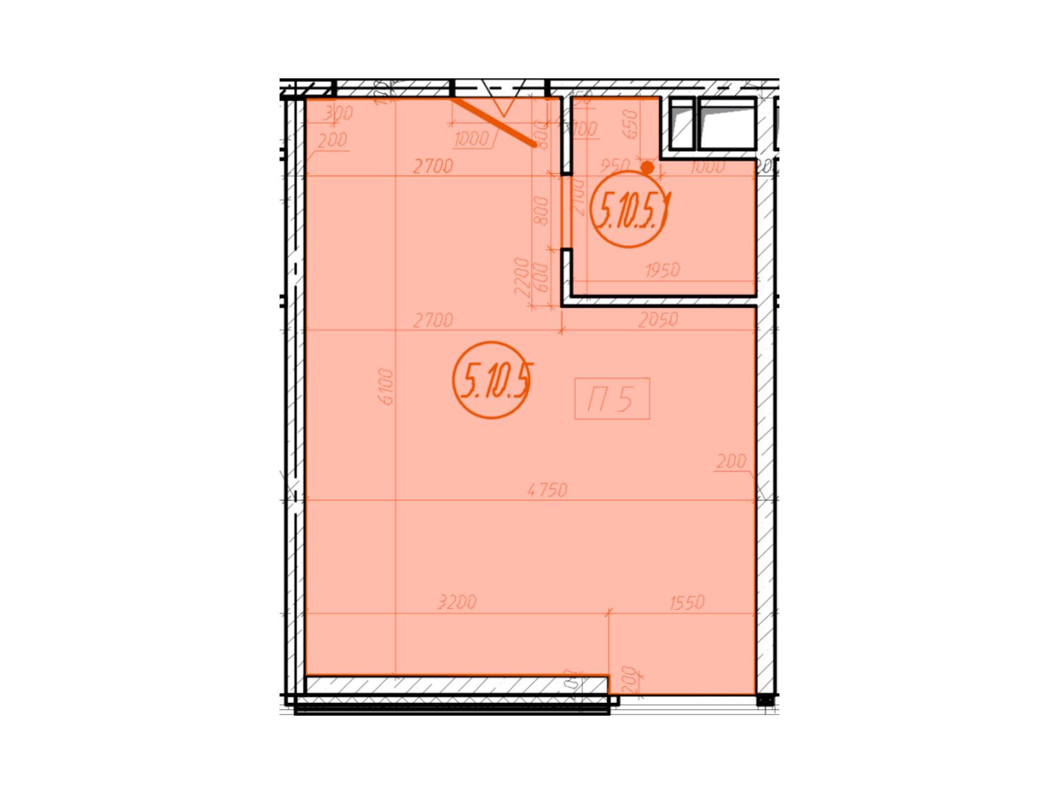 Планировка: 1-комн. квартира 28.20 м² в новостройке Сантерра