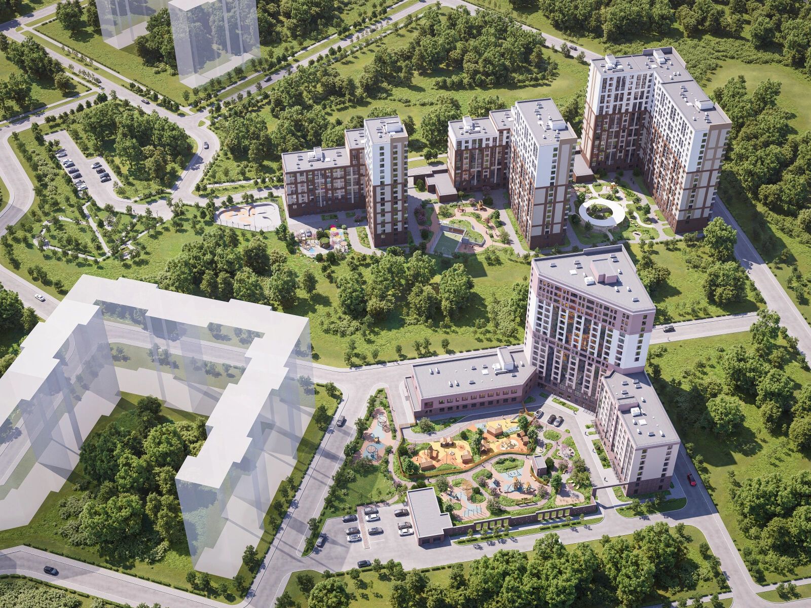 Планировка: Студия 28.47 м² в новостройке Высота. Новодевяткино