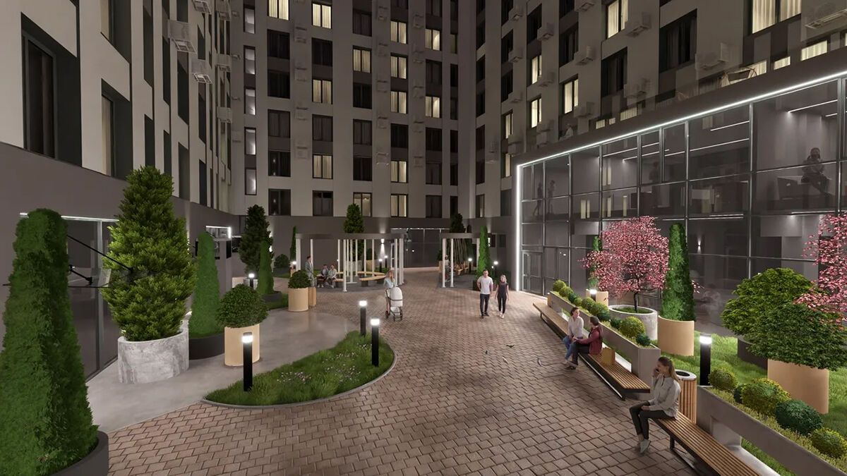 Планировка: 1-комн. квартира 27.42 м² в новостройке Йес Приморский