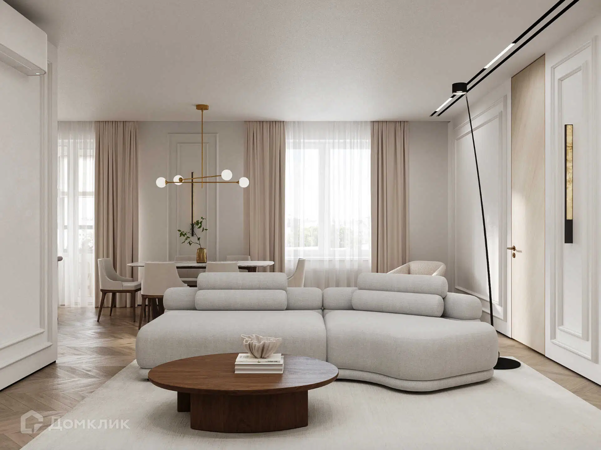 Планировка: 2-комн. квартира 61.00 м² в новостройке Эрмитаж