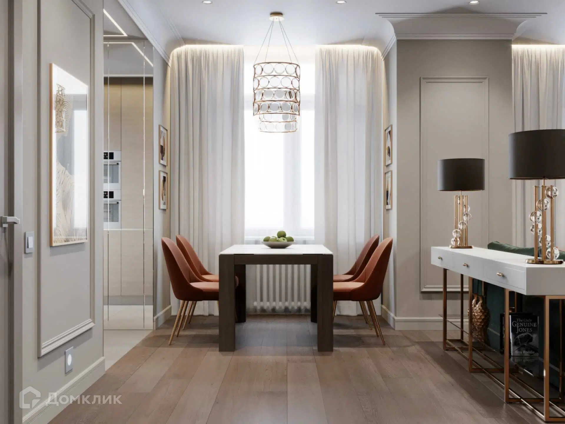 Планировка: 2-комн. квартира 51.40 м² в новостройке Приморье