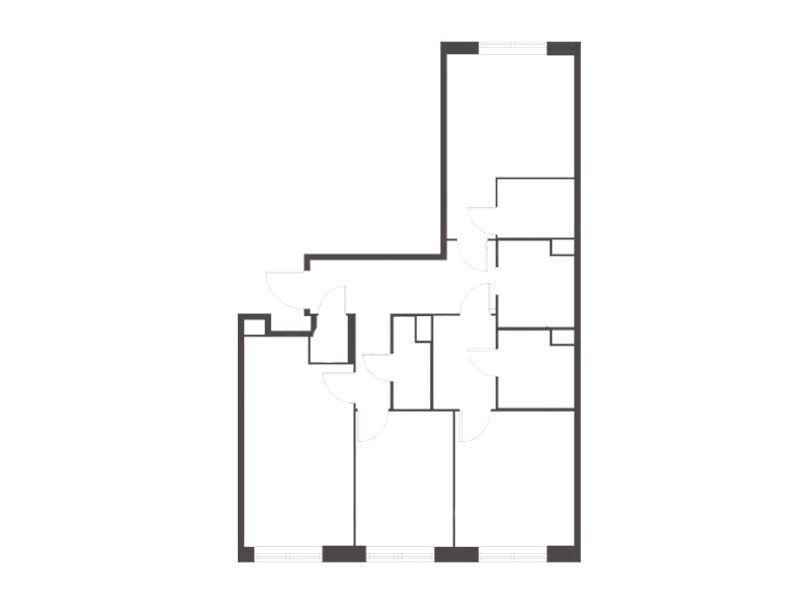 Планировка: 3-комнатная квартира 95.10 м² в новостройке ЖК Воксхолл
