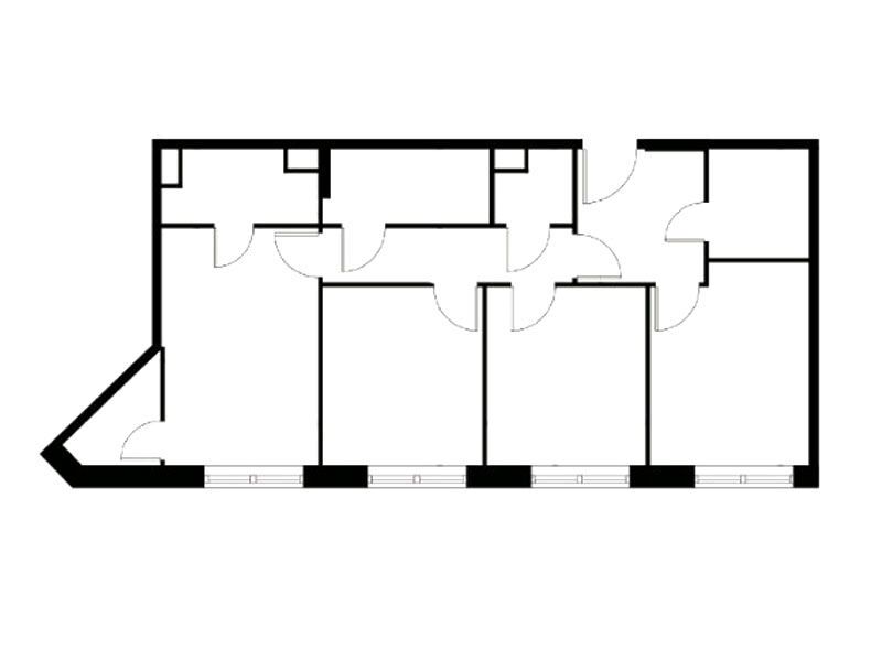 Планировка: 3-комн. квартира 82.60 м² в новостройке Воксхолл