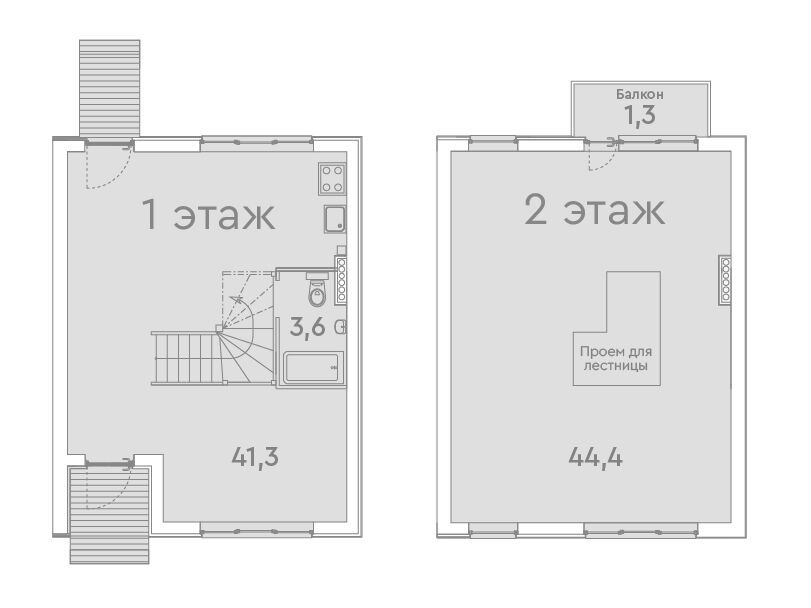 Планировка: 3-комн. квартира 90.60 м² в новостройке Таунхаусы Таун Град