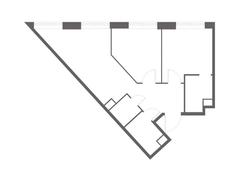 Планировка: 2-комн. квартира 60.10 м² в новостройке ЖК Воксхолл