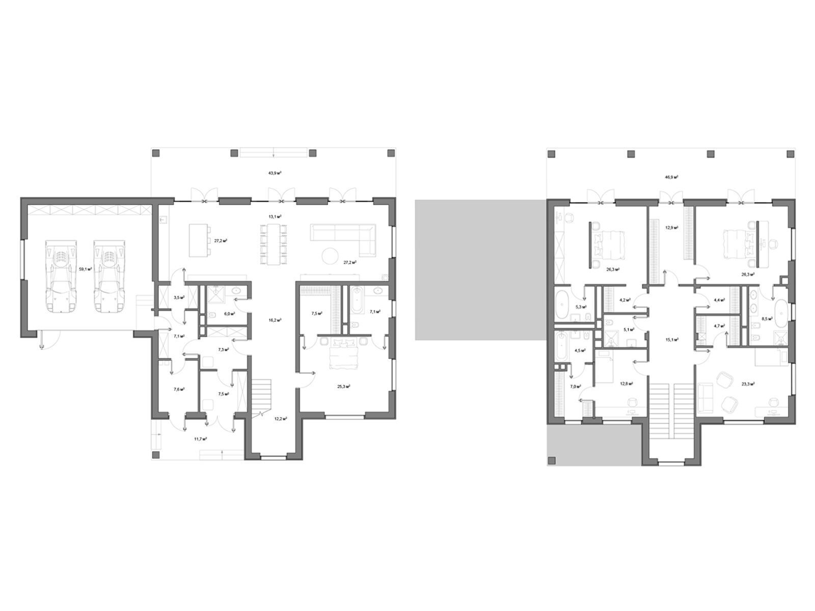 Планировка: 4-комн. квартира 512.70 м² в новостройке Маслово Форест Клаб