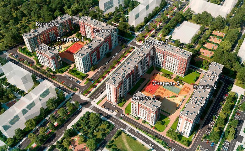 Планировка: 1-комн. квартира 40.42 м² в новостройке ЖК Расцветай в Янино