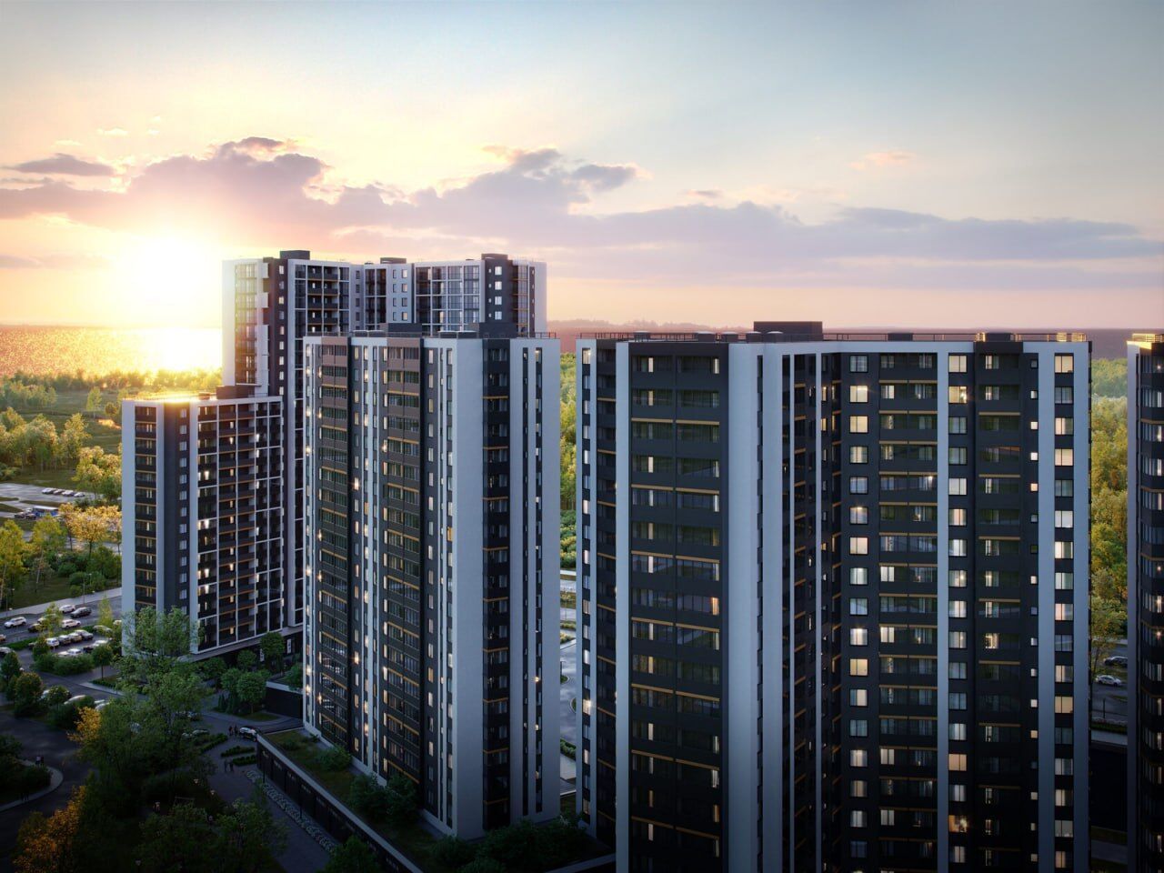 Планировка: 2-комн. квартира 56.89 м² в новостройке Южный форт