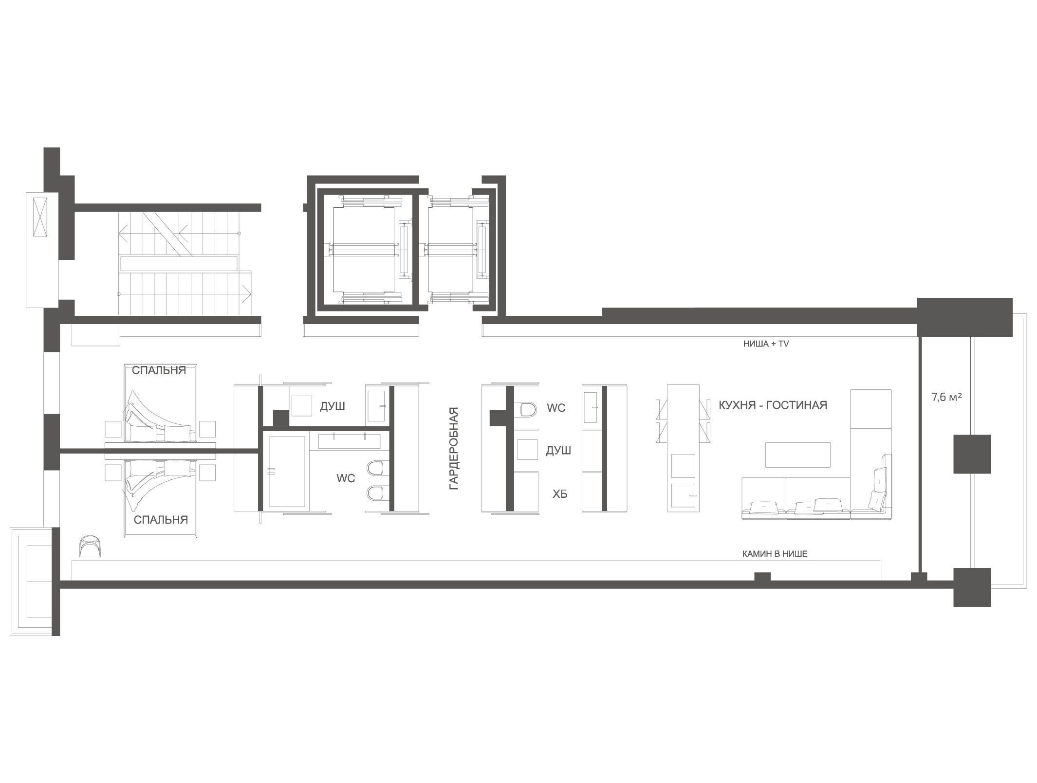 Планировка: Студия 131.75 м² в новостройке Аструм