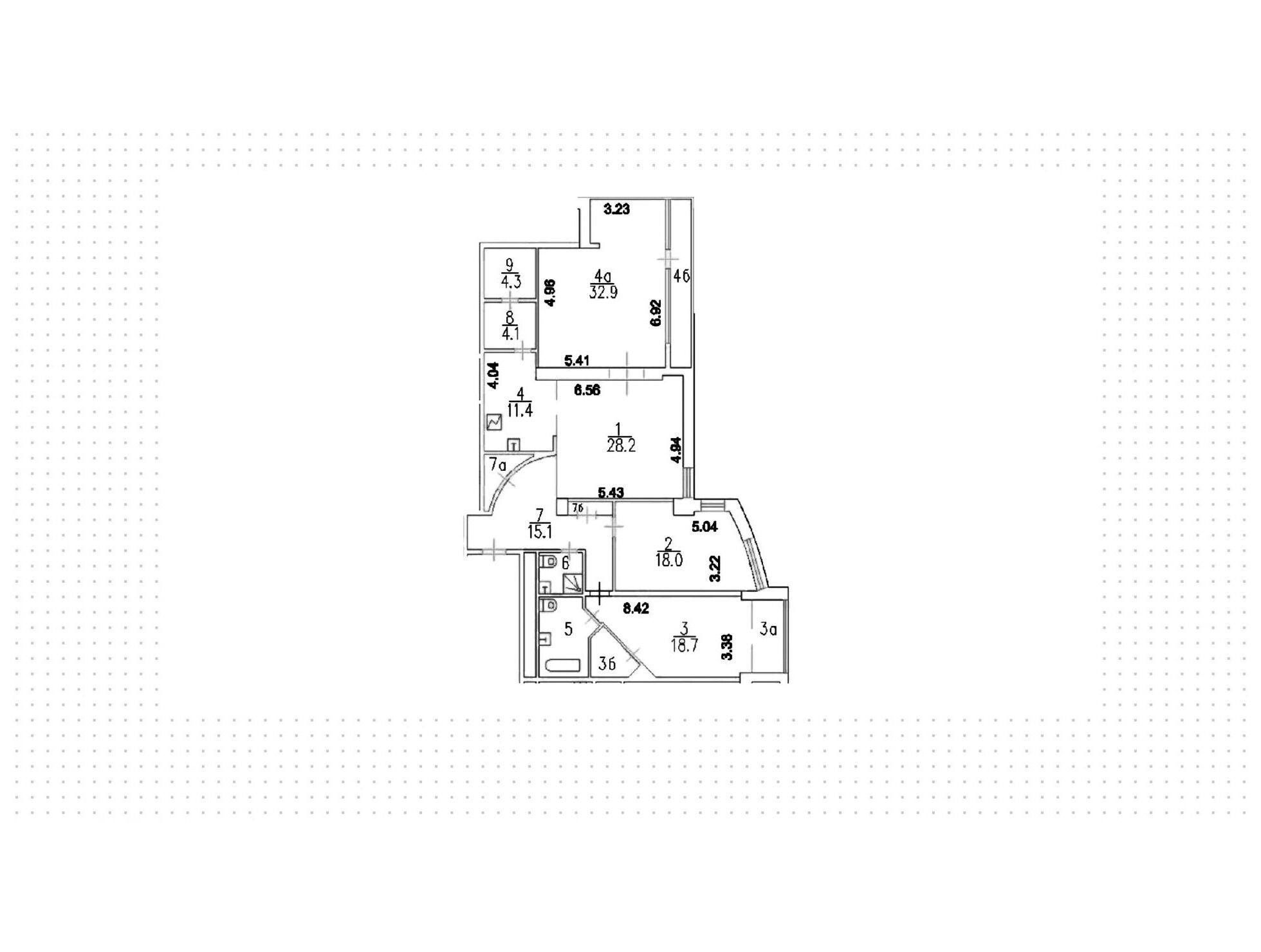 Планировка: 2-комн. квартира 150.00 м² в новостройке Камелот