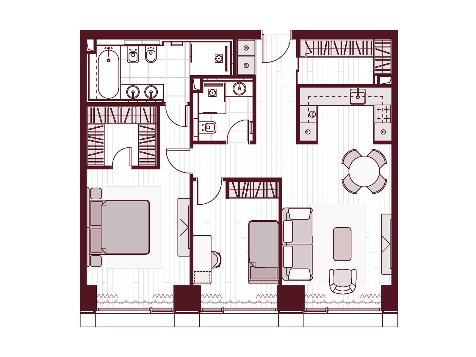 Планировка: 3-комн. квартира 84.20 м² в новостройке ЖК Прайм Парк