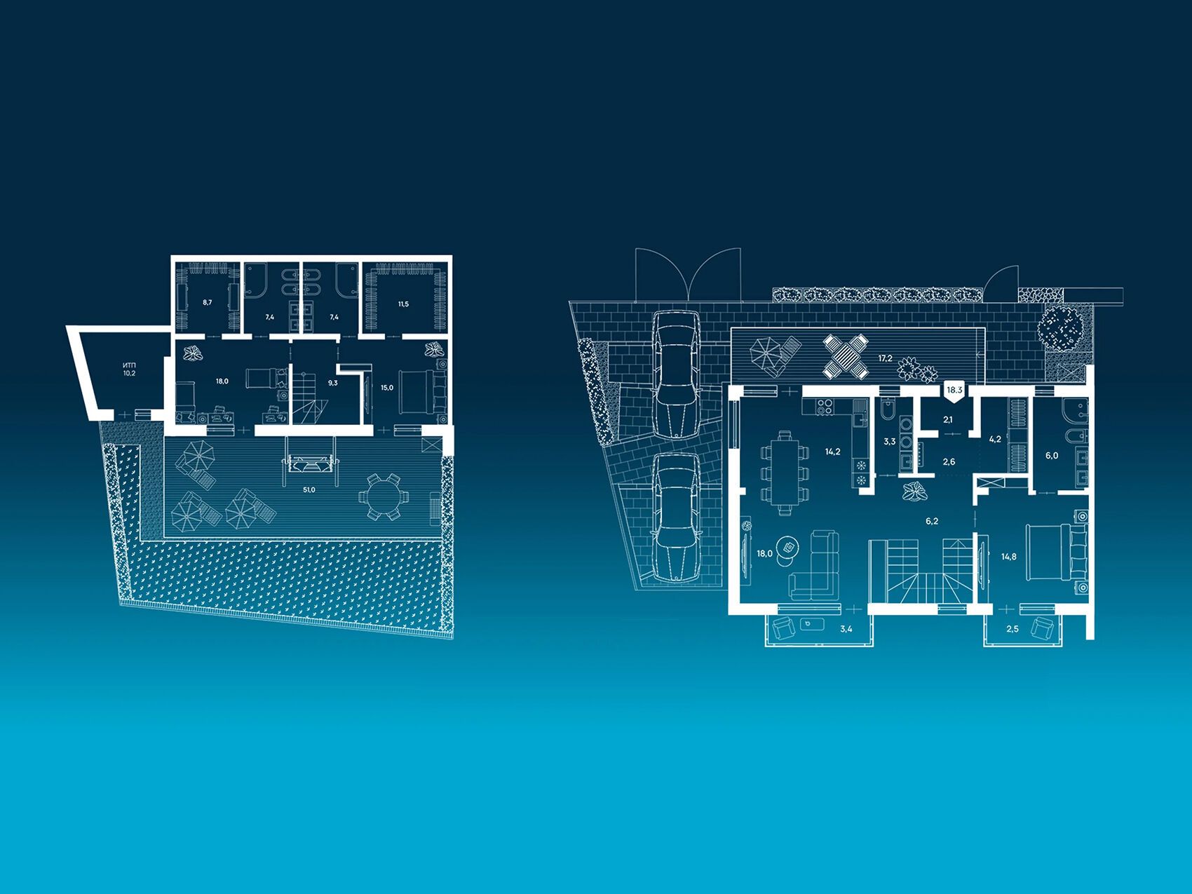 Планировка: 4-комн. квартира 249.00 м² в новостройке Отрада на реке