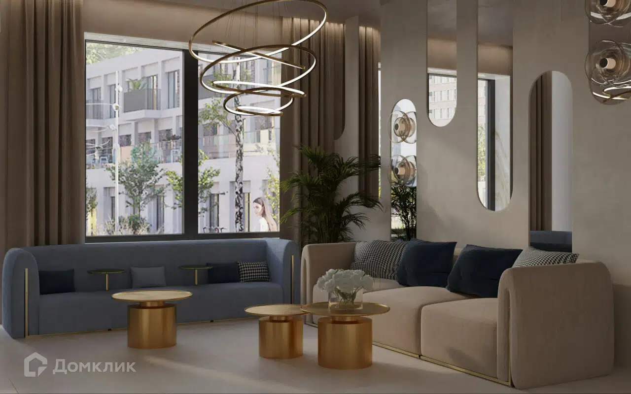Планировка: 2-комн. квартира 46.50 м² в новостройке МореТут