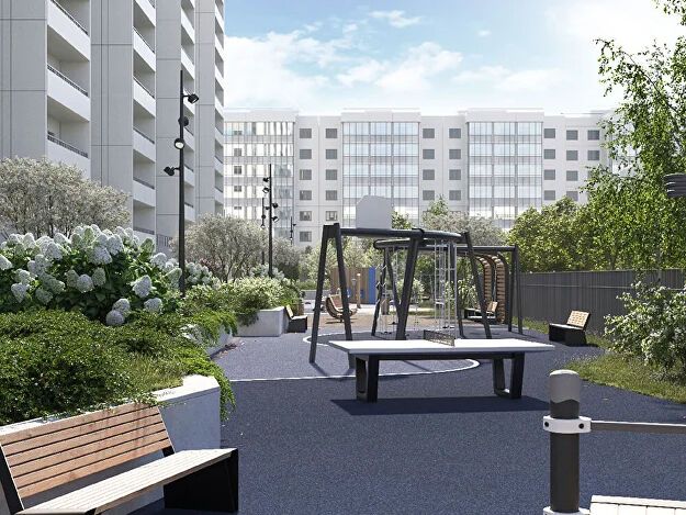 Планировка: 2-комн. квартира 54.67 м² в новостройке Меридиан Шушары