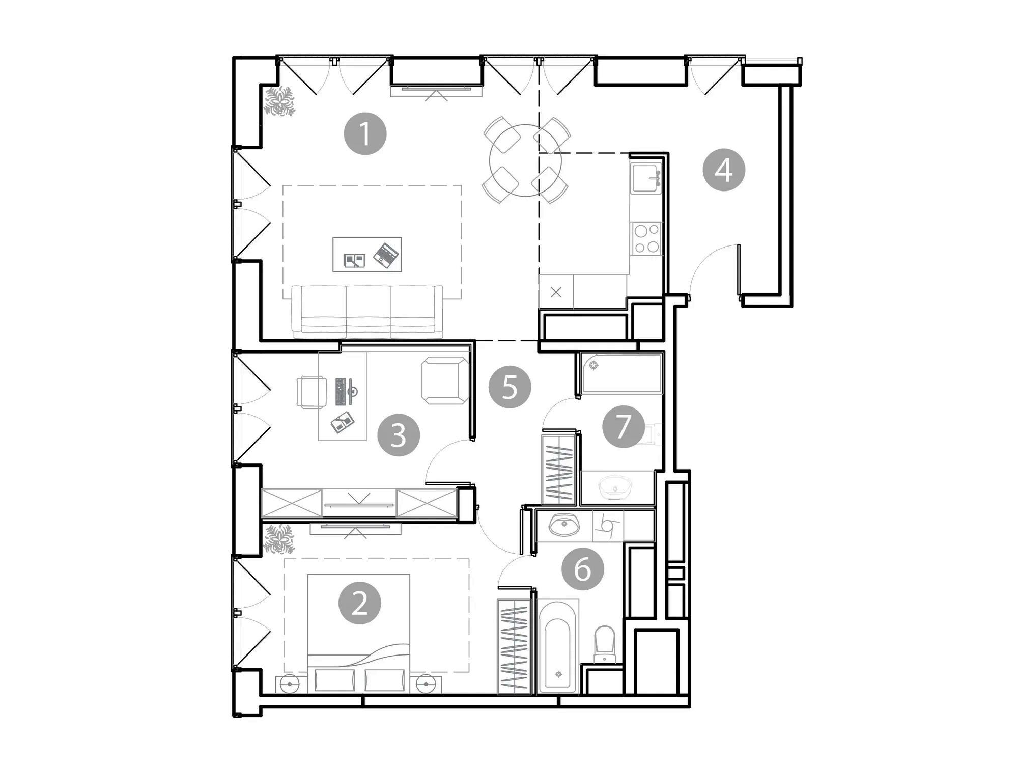 Планировка: 3-комн. квартира 81.39 м² в новостройке Эвопарк Сокольники