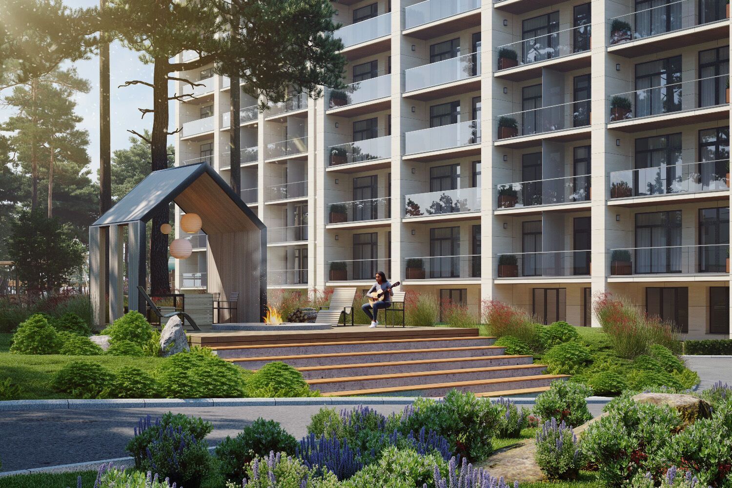 Планировка: Студия 51.60 м² в новостройке Морская Ривьера