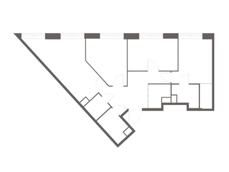 Планировка: 3-комн. квартира 79.40 м² в новостройке ЖК Воксхолл