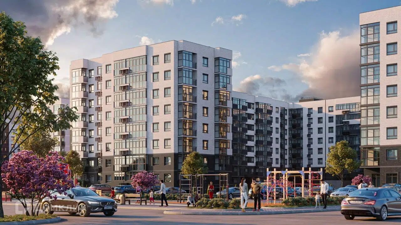 Планировка: 1-комн. квартира 40.75 м² в новостройке Сады у моря