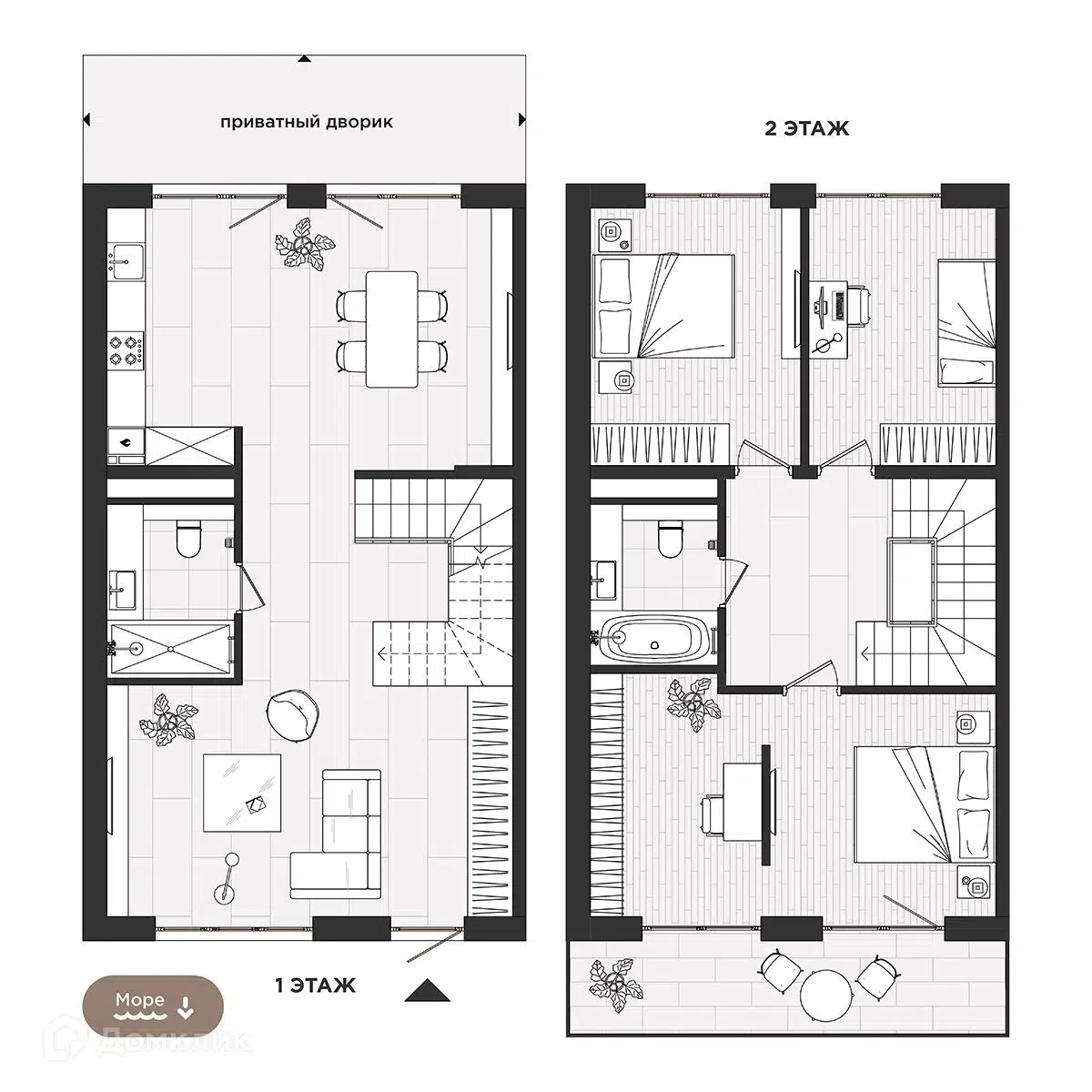 Планировка: 3-комн. квартира 131.20 м² в новостройке ЖК Миндаль
