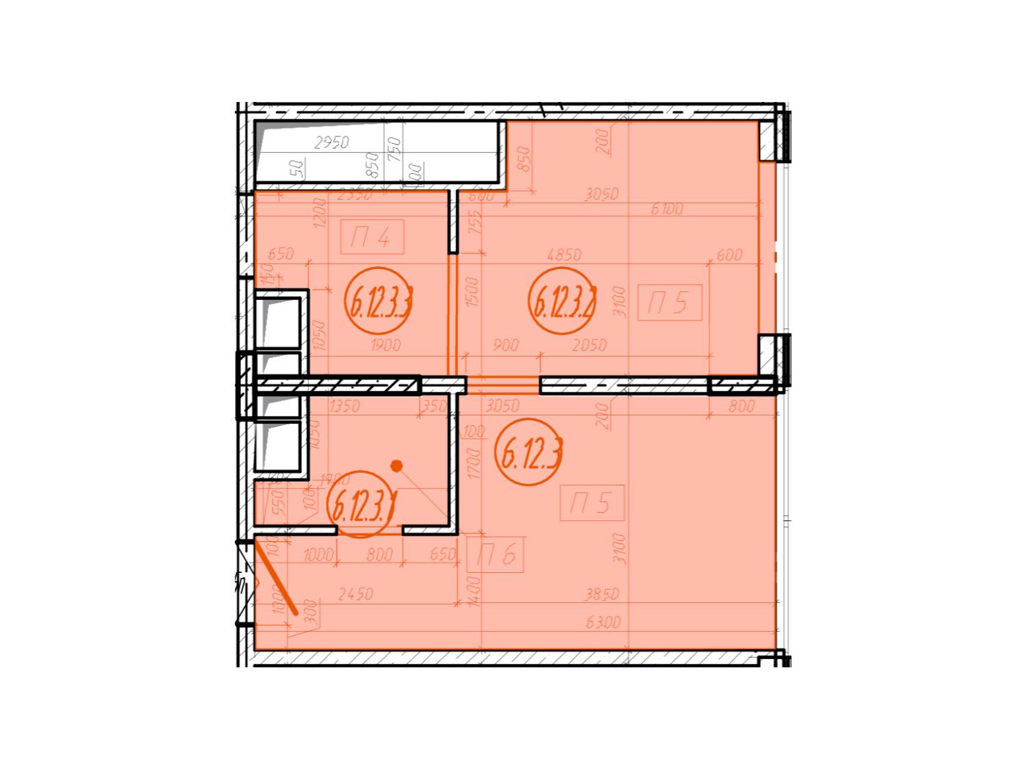 Планировка: 2-комн. квартира 33.80 м² в новостройке Сантерра