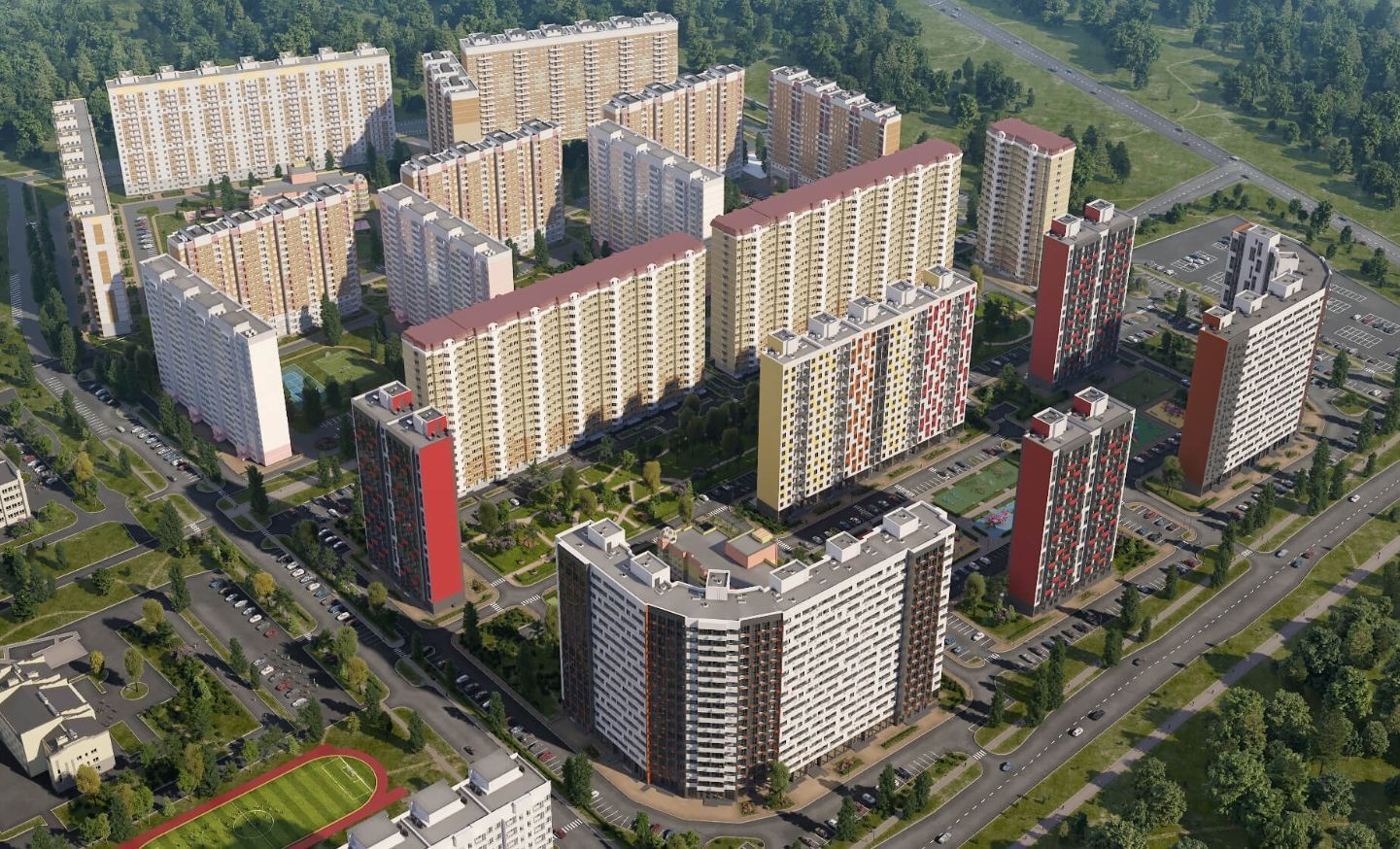 Планировка: 2-комн. квартира 58.30 м² в новостройке Домодедово парк Новый квартал