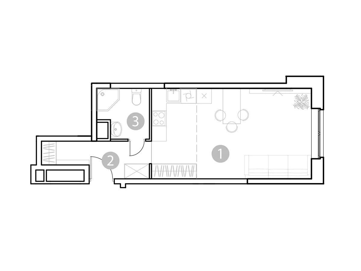 Планировка: Студия 31.54 м² в новостройке Эвопарк Сокольники