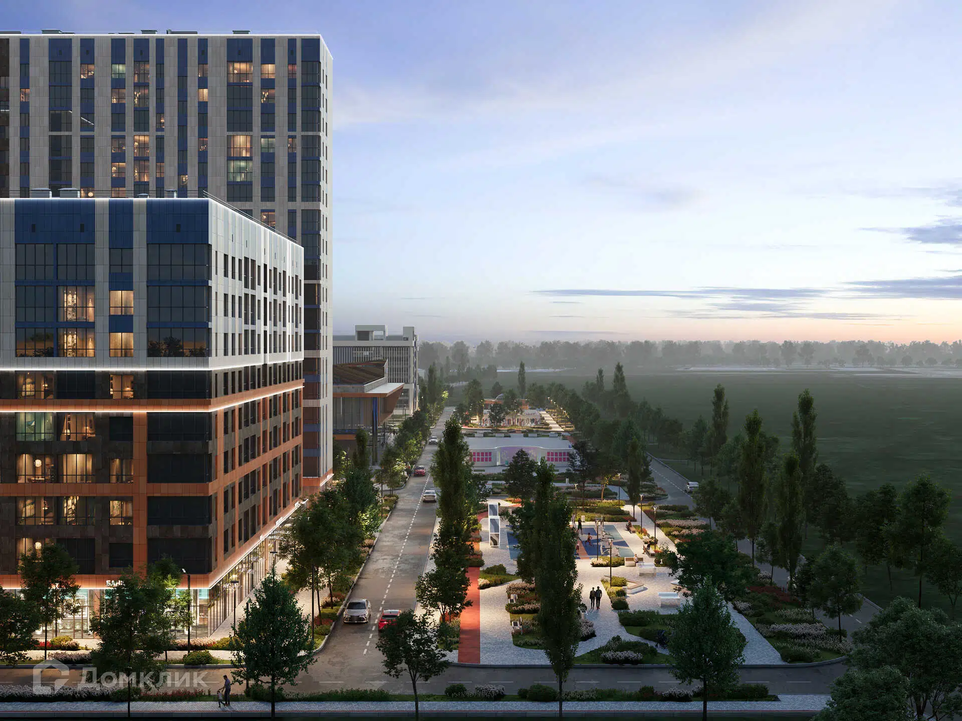 Планировка: 1-комн. квартира 33.20 м² в новостройке Архитектор