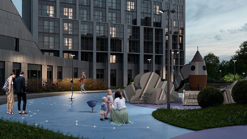 Планировка: 1-комн. квартира 36.95 м² в новостройке ЖК Старлайт