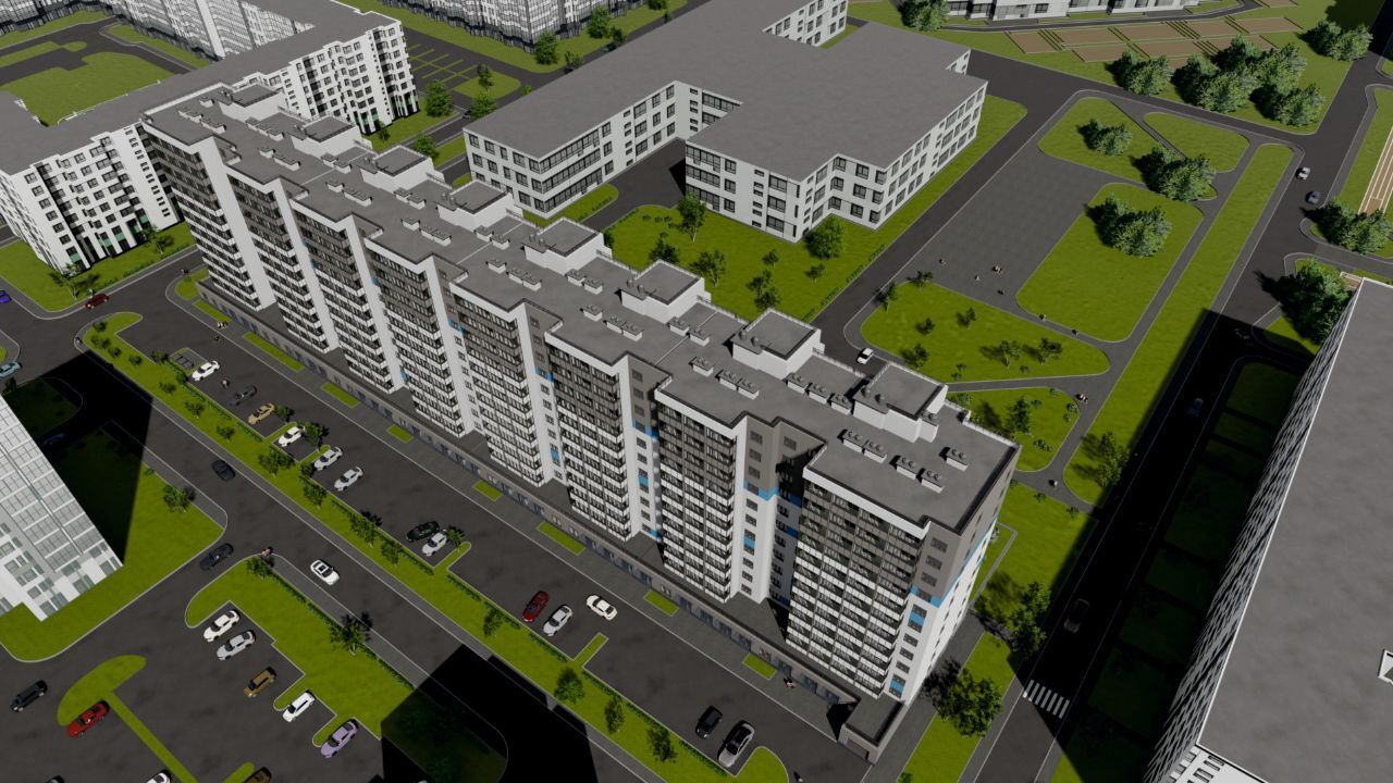 Планировка: 2-комн. квартира 54.67 м² в новостройке Меридиан Шушары