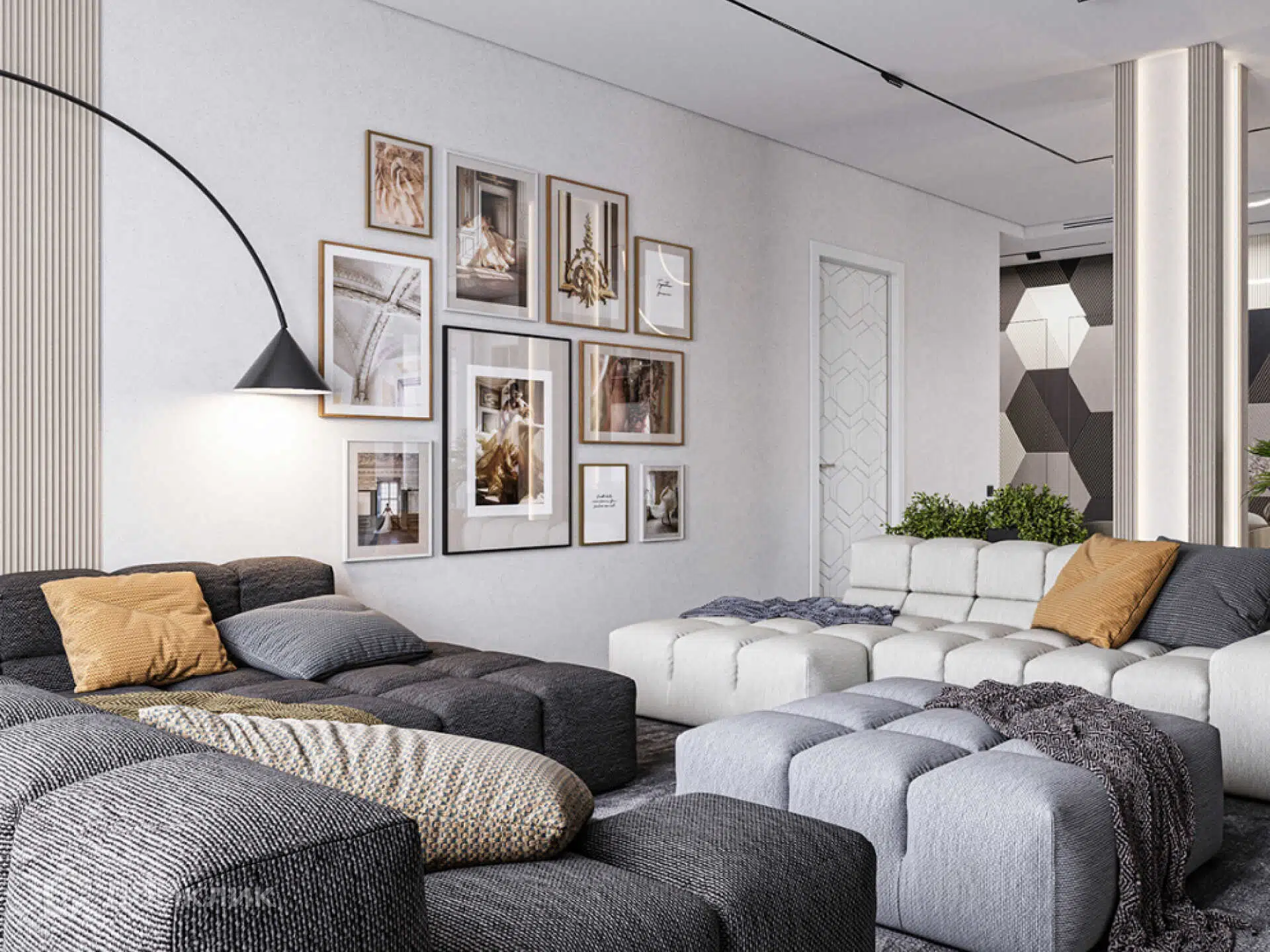 Планировка: 1-комн. квартира 40.70 м² в новостройке Резиденция. Концепт