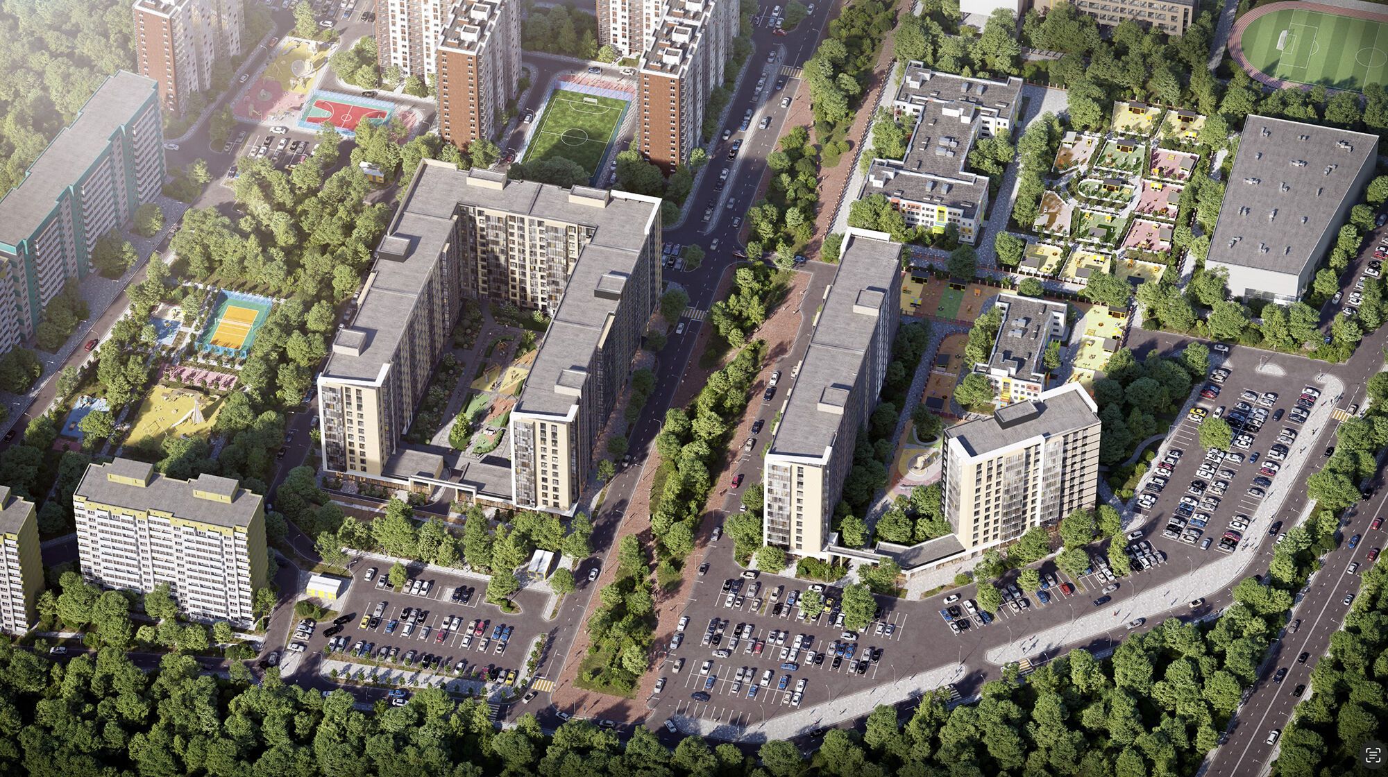 Планировка: 3-комн. квартира 55.91 м² в новостройке ЖК Аквилон Верба
