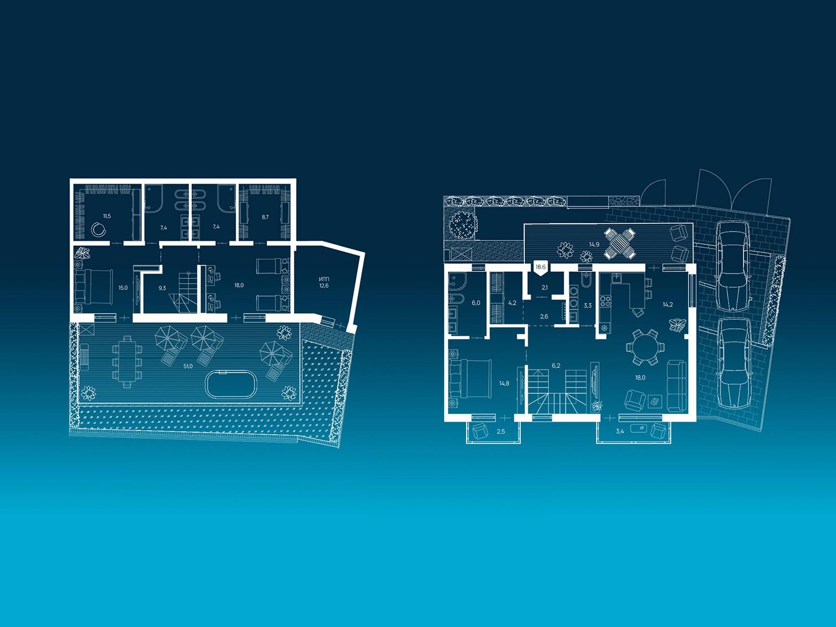 Планировка: 4-комн. квартира 249.30 м² в новостройке Отрада на реке